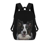 sinyumoney Border Collie Dog Kids' Backpack 3D Printing School Bag Boys Cool Daypacks Casual Knapsack Fun Back Bag for Kids And Teenager 17inch