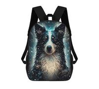 sinyumoney Border Collie Dog Rucksack Lightweight Casual Daypack School Backpacks- Perfect for Travel, Work And Daily Use 17inch