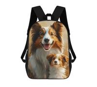 sinyumoney Border Collie Puppy Portrait Rucksack Rucksack Casual Daypacks School Work Travel Bag for School/Work/Travel 17inch