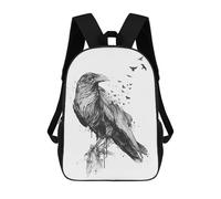 sinyumoney Born to Be Free (bw) Rucksack High Secondary School Bags Casual Backpack for Girls Boys Teenage 17inch