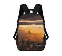 sinyumoney Borobudur Temple School Backpack Water Resistant Travel Backpack Computer Bag for School/Work/Travel 17inch
