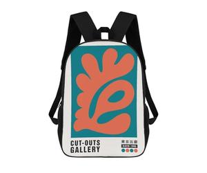 sinyumoney Botanical Abstract Shape School Bags Lightweight Airport College Students Back Pack for School/Work/Travel 17inch