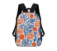 sinyumoney Botanical Retro Design Backpack School Bag Secondary Causal Travel High School Bags for Camping Outdoor Adventures And Daily Travel 17inch