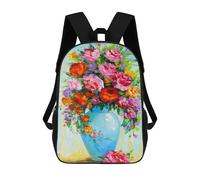 sinyumoney Bouquet of Roses in A Vase Backpack School Bag Rucksack Casual Daypacks School Work Travel Bag for Girl, Teen Girls 17inch