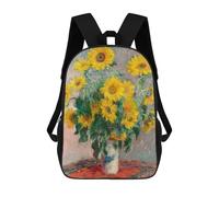 sinyumoney Bouquet of Sunflowers Children's School Backpack 3D Printed for Kids Travel Rucksacks Book Bags for Boys Elementary School Students 17inch