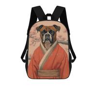 sinyumoney Boxer Dog Geisha School Bags Work Laptop Backpack Rucksack Bag- Perfect for Travel, Work And Daily Use 17inch