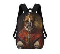 sinyumoney Boxer Dog The King Backpack School Bag Travel College Rucksack Backpacks for Campus Outdoor Travel Sports 17inch