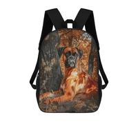 sinyumoney Boxer Dog Under A Tree School Bags Large Lightweight Casual Backpack- Perfect for Travel, Work And Daily Use 17inch