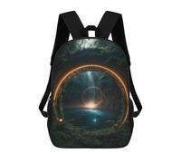 sinyumoney Bridge to Another World Backpack Kids School Backpack School Bag 3D Printed Fashion School Bag for Boys Elementary And Middle School Student 17inch