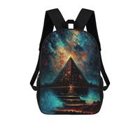 sinyumoney Bridge to The Pyramid Rucksack Water Resistant School Bag Business Backpack for Men, Women & Teenage Boys 17inch