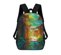 sinyumoney Bright Light of Spring Backpack Kids School Bag Boys Cartoon 3D Print Students Schoolbag Laptop Daypack for Boys Girls 17inch