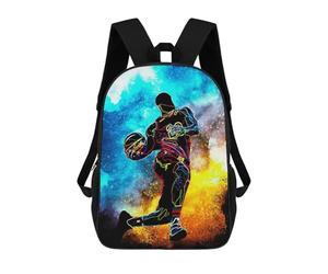 sinyumoney Bright Neon Basketball Art School Backpack Daypacks Business Backpack Water Resistant Bookbag - Perfect for Travel, Work And Daily Use 17inch