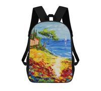 sinyumoney Bright Sunny Day 3D Printed School Backpack Casual Children's Backpacks 3D Printed School Bag for Boys Elementary And Middle 17inch