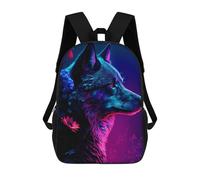 sinyumoney Brilliant Wolf Backpack School Bag Business Laptop Rucksack Bag Unisex Casual Daypack for Men/Women 17inch