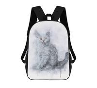 sinyumoney British Shorthair Kitten Backpack School Daypacks Business Backpack Water Resistant Bookbag for Men, Women & Teenage Boys 17inch