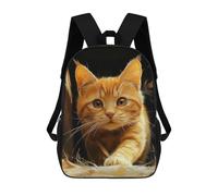sinyumoney British Shorthair Red Tabby Kitten Rucksack Lightweight Airport College Students Back Pack- Perfect for Travel, Work And Daily Use 17inch