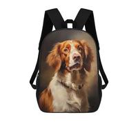sinyumoney Brittany Spaniel School Bags School Secondary High School College Backpack Travel for Campus Outdoor Travel Sports 17inch