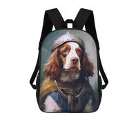 sinyumoney Brittany Spaniel Viking Rucksack Lightweight Airport College Students Back Pack- Perfect for Travel, Work And Daily Use 17inch
