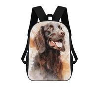 sinyumoney Brown Flatcoated Retriever School Backpack 3D Printed School Bags Boys Girls Laptop Backpack for Kids/Students/Adults 17inch