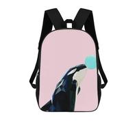 sinyumoney Bubble Gum Animal Whale Backpack School Daypacks Business Backpack Water Resistant Bookbag for Teenage Girls Boys Women Men 17inch