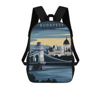 sinyumoney Budapest Cityscape School Bags Water Resistant School Bag Business Backpack - Perfect for Travel, Work And Daily Use 17inch