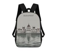 sinyumoney Budapest Parliament Building Children's School Backpack 3D Printed for Kids Travel Rucksacks Book Bags Kids School Bag 17inch