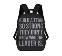 sinyumoney Build A Strong Team Leader School Bags Work Laptop Backpack Rucksack Bag- Perfect for Travel, Work And Daily Use 17inch