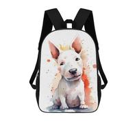 sinyumoney Bull Terrier Dog Rucksack Large Lightweight Casual Backpack for Campus Outdoor Travel Sports 17inch