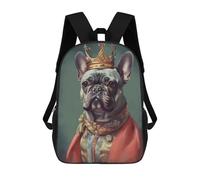 sinyumoney Bulldog Dog Cherished Backpack School Bag Lightweight Airport College Students Back Pack for Men, Women & Teenage Boys 17inch