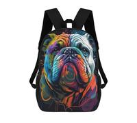 sinyumoney Bulldog Style 3 Backpack School Bag Large Water Resistant Laptop Backpack for Girls Boys Teenage 17inch