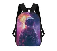 sinyumoney Burning Astronaut in Space Casual Daypack Backpacks School Bag for Girls Boys High College Teens Knapsack Men Women Travel Laptop Rucksack College Bookbag 17inch