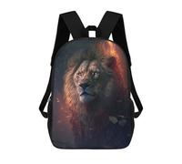 sinyumoney Burning Fantasy Lion Backpack School Work Laptop Backpack Rucksack Bag for Men, Women & Teenage Boys 17inch