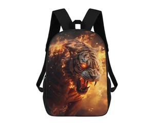 sinyumoney Burning Fantasy Tiger Glow Backpack School Bag Water Resistant School Bag Business Backpack - Perfect for Travel, Work And Daily Use 17inch