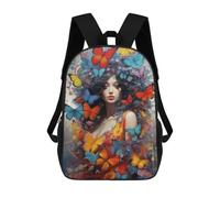 sinyumoney Butterflies 3 Backpack School Work Laptop Backpack Rucksack Bag for Men, Women & Teenage Boys 17inch