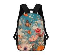 sinyumoney Butterflies And Flowers School Backpack Large Water Resistant Laptop Backpack for Girls Boys Teenage 17inch