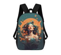 sinyumoney Butterfly Blessing Children's Backpack, 3D Printed School Backpack, Backpack for Boys Girls, Adjustable School Bag for Primary School 17inch