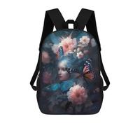 sinyumoney Butterfly Darling Backpacks Kids School Backpack Fashion School Bag 3D Printed School Bag for Boys Elementary And Middle School Students 17inch