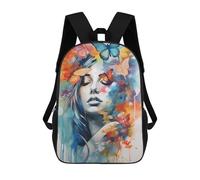 sinyumoney Butterfly Dreams Palette Backpack School Bag Secondary Causal Travel High School Bags for Campus Outdoor Travel Sports 17inch