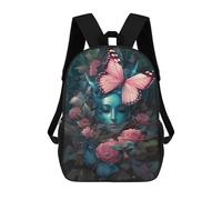 sinyumoney Butterfly Elegant School Bag Backpack Teen Schoolbag 3D Printing Adjustable Schoolbag Fashion Pocket Bag for Kids Boys Girls Students And Teenagers Fans 17inch