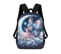 sinyumoney Butterfly Fairy Moon Night Backpack School Bag Computer Rucksack for School/Work/Travel for Boys/Girls/Teenagers 17inch