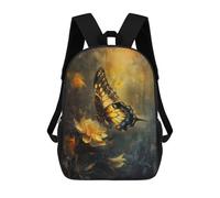 sinyumoney Butterfly Flower Magical Backpack School Bag Travel College Rucksack Backpacks for Camping Outdoor Adventures And Daily Travel 17inch