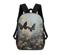 sinyumoney Butterfly Garden Art Print Backpack School Lightweight Airport College Students Back Pack for Girl, Teen Girls 17inch