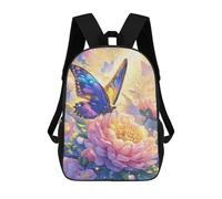 sinyumoney Butterfly Garden Fantasy-2 Backpack School Bag Computer Rucksack for School/Work/Travel for Camping Outdoor Adventures And Daily Travel 17inch