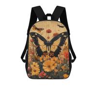 sinyumoney Butterfly Garden Painting-5 Backpack School Rucksack Casual Daypacks School Work Travel Bag for Men, Women & Teenage Boys 17inch
