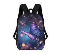 sinyumoney Butterfly Magic Backpack 3D Printed Children's School Backpack Kids Travel Backpacks High Capacity Book Bags Children's Backpack Rucksack 17inch