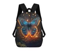 sinyumoney Butterfly Magical Backpacks Kids Student Schoolbag,3D Printed Backpacks,Elementary And Middle School Students Backpacks for Boys Girls 17inch