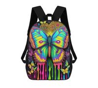 sinyumoney Butterfly Meltdown School Backpack Daypacks Business Backpack Water Resistant Bookbag - Perfect for Travel, Work And Daily Use 17inch