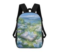 sinyumoney Butterfly on Book in Meadow Painting School Bags Lightweight Airport College Students Back Pack for Camping Outdoor Adventures And Daily Travel 17inch