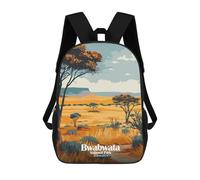 sinyumoney Bwabwata National Park, Namibia Children's School Backpack 3D Printed for Kids Travel Rucksacks Book Bags for Boys Elementary School Students 17inch