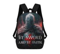 sinyumoney By Sword And by Faith School Backpack School Secondary High School College Backpack Travel for Men/Women 17inch